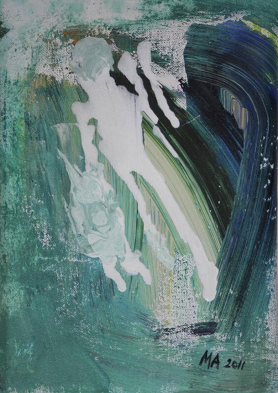 Water Art Print featuring the painting The Wave by Madeleine Arnett