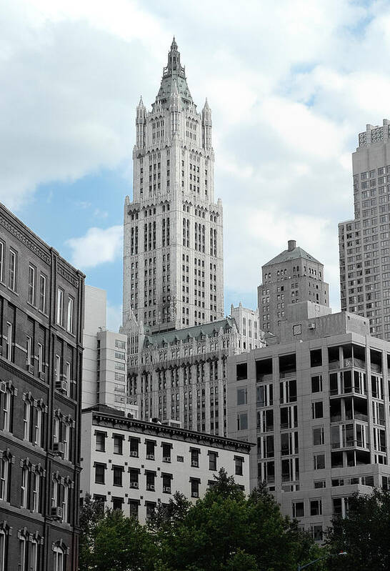 Woolworth Building Art Print featuring the photograph The Woolworth Building - NYC by Frank Mari