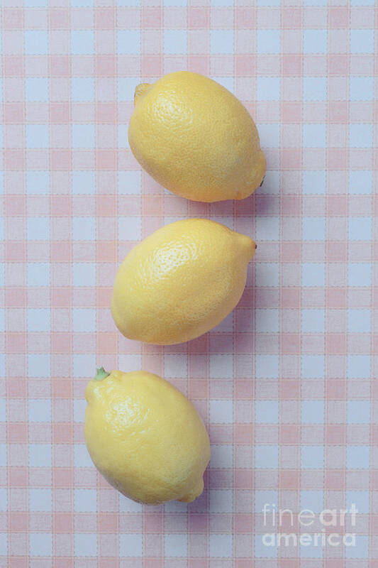 Lemon Art Print featuring the photograph Three Lemons by Edward Fielding