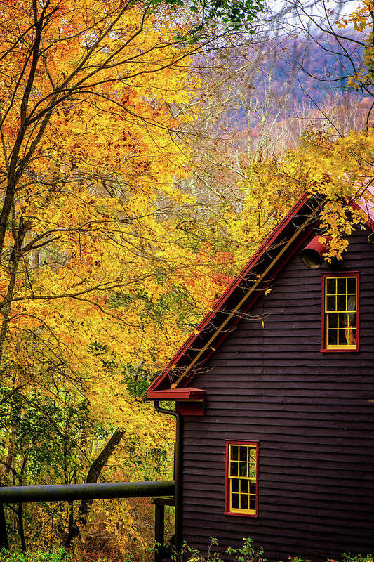 Landscape Art Print featuring the photograph Tingler's Mill in Fall by Joe Shrader