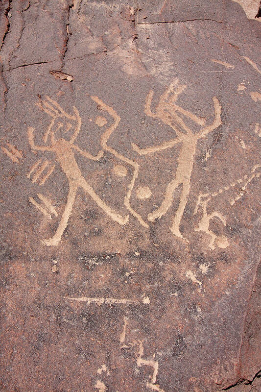 Outdoors Art Print featuring the photograph Toro Muerto Petroglyph 46 by Aidan Moran
