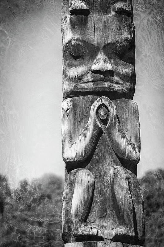 Black And White Art Print featuring the photograph Totem by Mary Lee Dereske