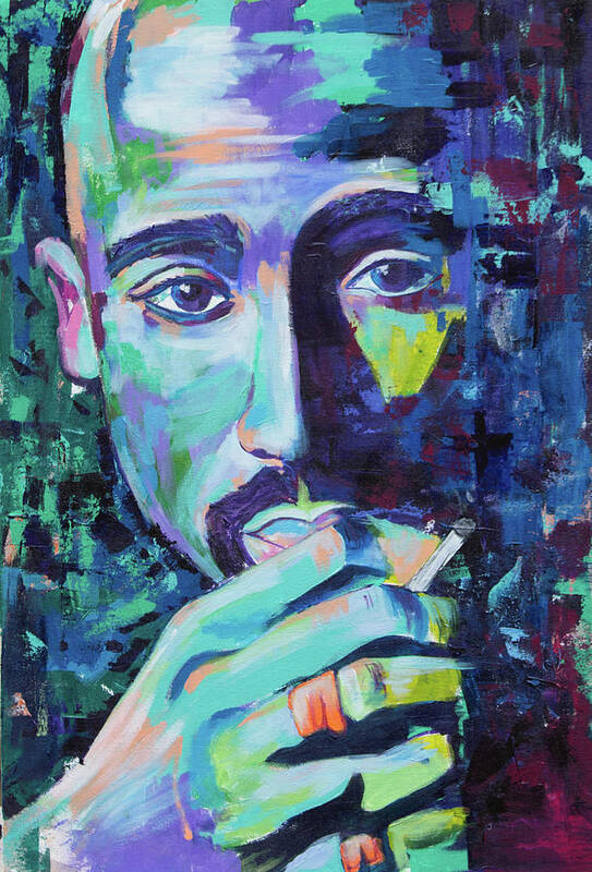 Tupac Art Print featuring the painting Tupac by Janice Westfall