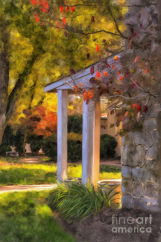 Porch Art Print featuring the digital art Turning A Corner by Lois Bryan