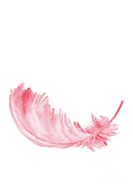 Gold feathers watercolor painting Art Print by Joanna Szmerdt