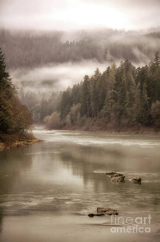 Umpqua Art Print featuring the photograph Umpqua River Fog by Timothy Johnson