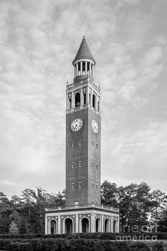 University Of North Carolina Chapel Hill Art Print featuring the photograph University of North Carolina Chapel Hill Morehead Patterson Bell Tower by University Icons