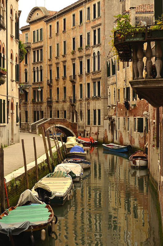 Venice Art Print featuring the photograph Venice Street Scene 2 by Richard Ortolano