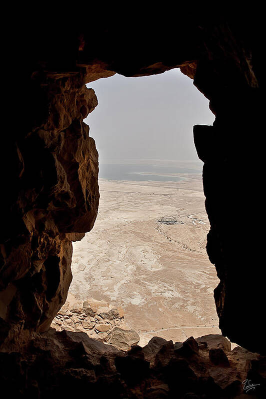 Endre Art Print featuring the photograph View Of The Dead Sea From Masada by Endre Balogh