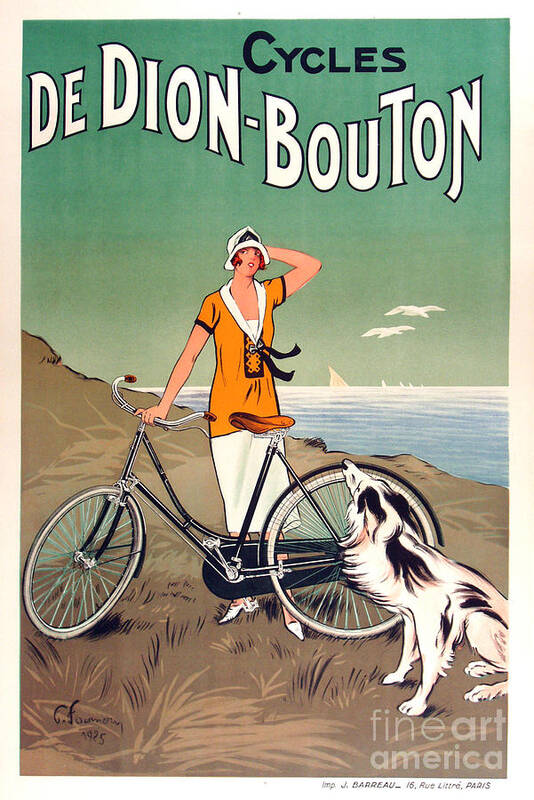 Bicycle Art Print featuring the painting Vintage Bicycle Advertising by Mindy Sommers