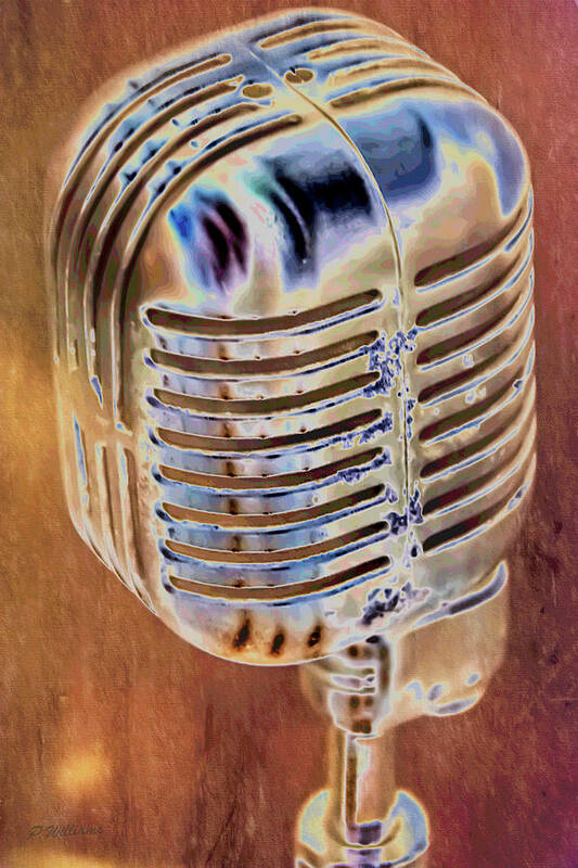 Music Art Print featuring the photograph Vintage Microphone by Pamela Williams