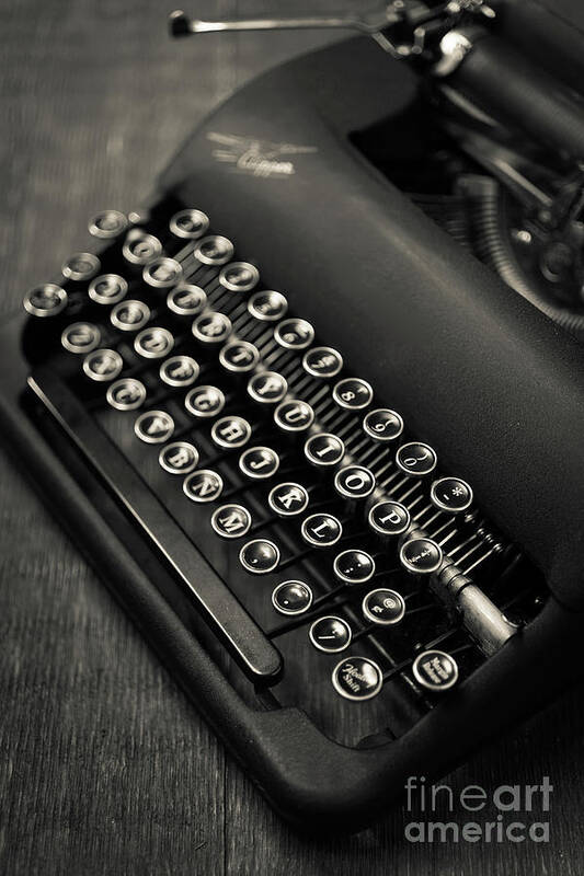 Still Life Art Print featuring the photograph Vintage Portable Typewriter by Edward Fielding