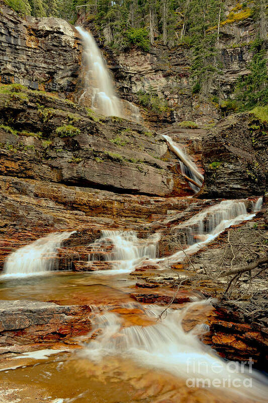 Virginia Falls Art Print featuring the photograph Virginia Falls Portrait by Adam Jewell