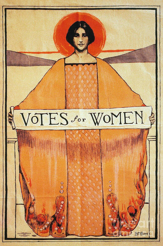 1911 Art Print featuring the drawing Votes For Women Poster by Granger