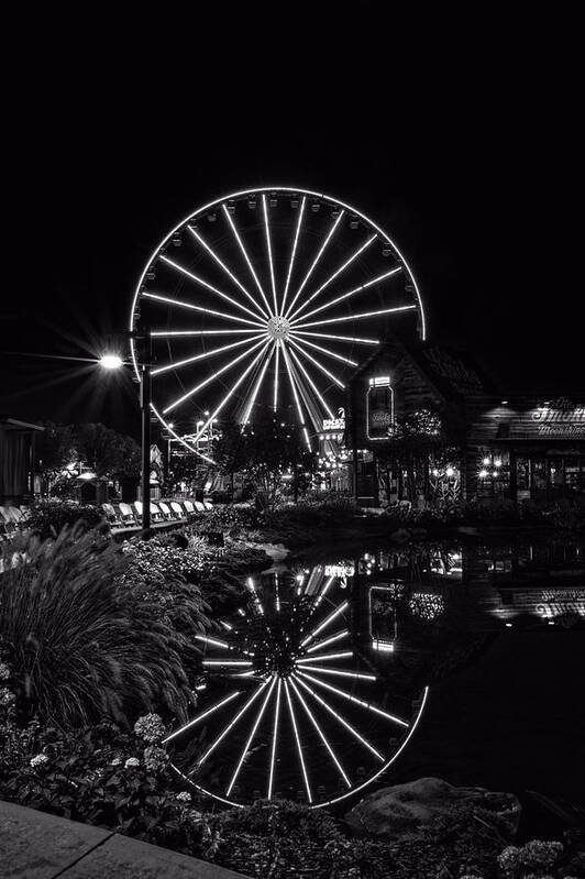 The Island Art Print featuring the photograph Water Moonshine and a Big Wheel in Black and White by Greg and Chrystal Mimbs
