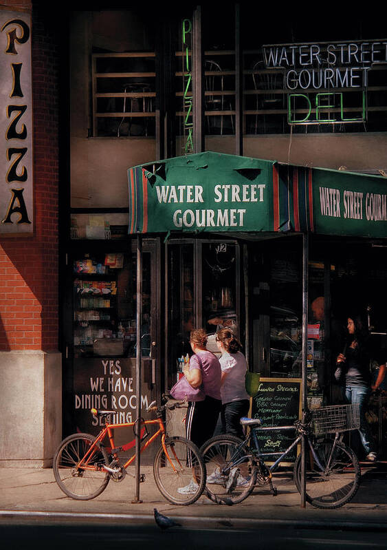 Savad Art Print featuring the photograph Water St Gourmet Deli by Mike Savad