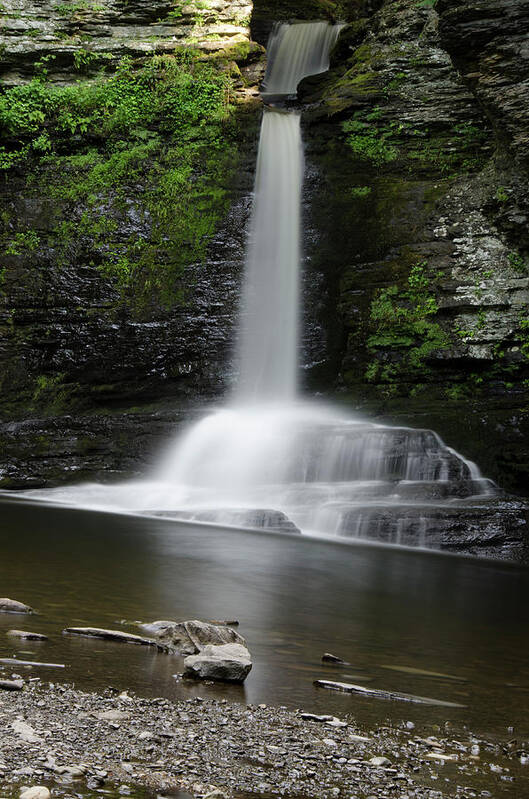 Childs Park Art Print featuring the photograph Waterfall at Childs Park PA by Eleanor Bortnick