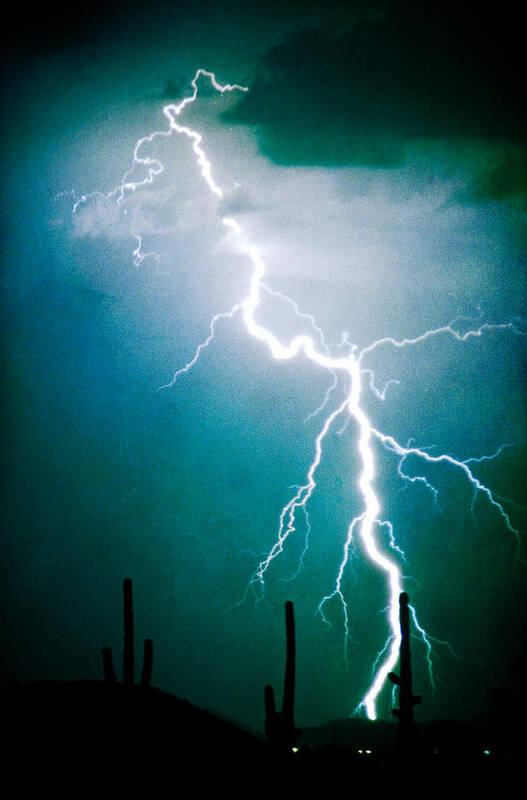 Lightning Art Print featuring the photograph Way to close for Comfort by James BO Insogna