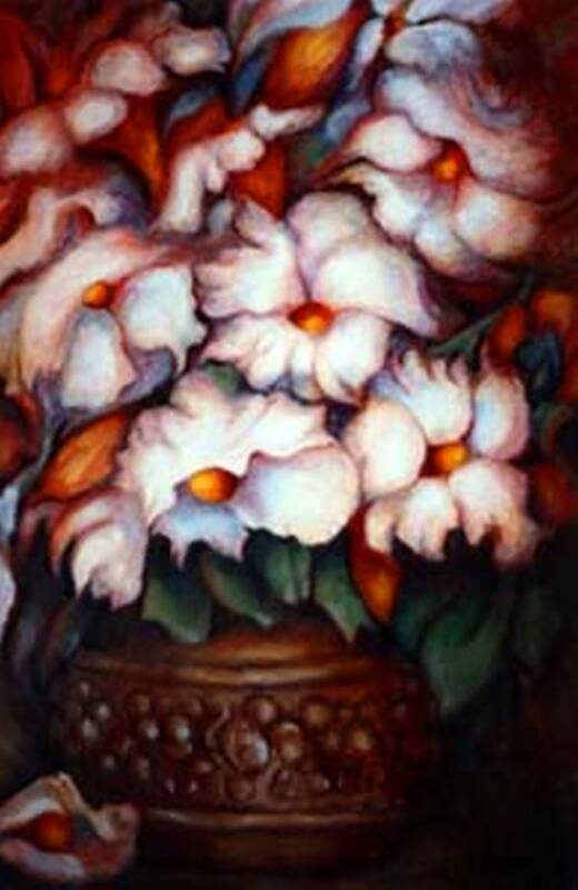 Flower Artwork Art Print featuring the painting Western Flowers by Jordana Sands