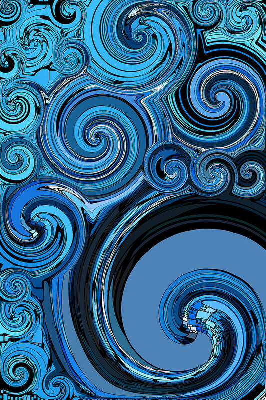 Whirl Art Print featuring the digital art Whirl 4 by Chris Butler