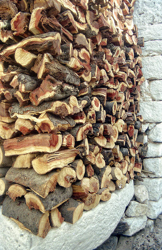 Wood Art Print featuring the photograph Winter woodpile by Paul Cowan