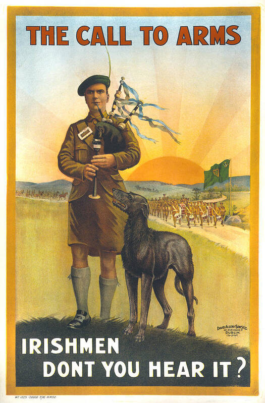 1910s Art Print featuring the photograph World War I, Irish Military Recruitment by Everett