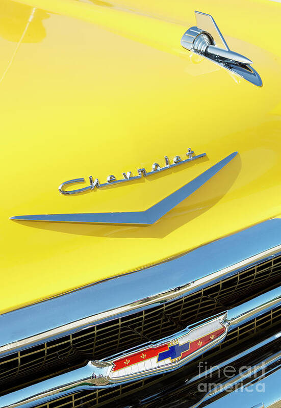 Chevrolet Art Print featuring the photograph Yellow 57 by Tim Gainey