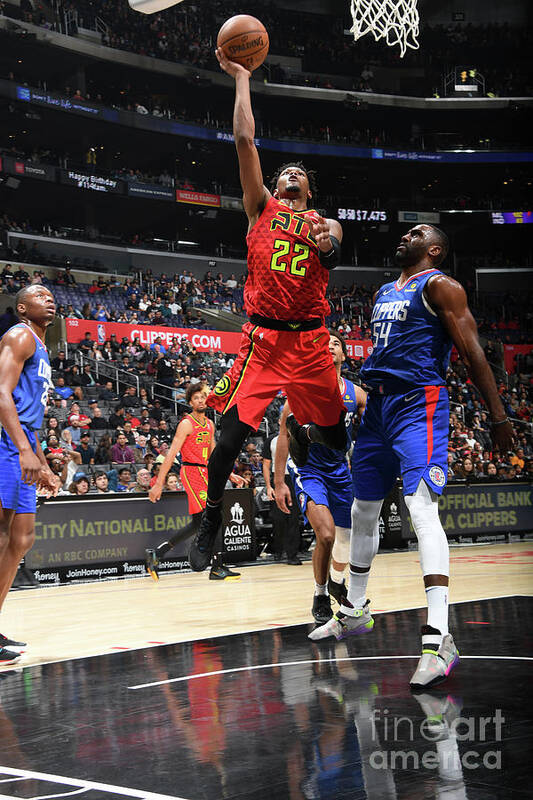 Cam Reddish Art Print featuring the photograph Atlanta Hawks V La Clippers by Andrew D. Bernstein