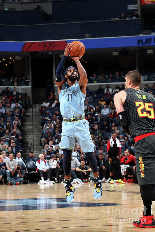 Mike Conley Art Print featuring the photograph Atlanta Hawks V Memphis Grizzlies #1 by Joe Murphy