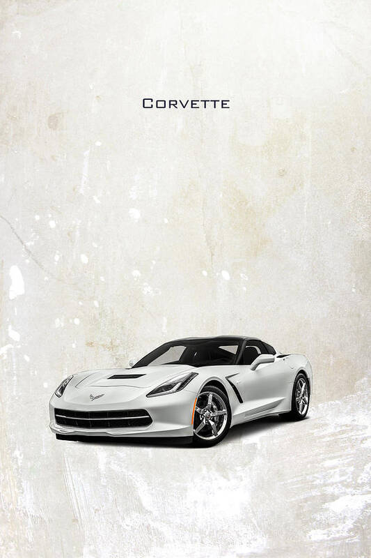 Corvette Art Print featuring the digital art Chevrolet Corvette by Airpower Art