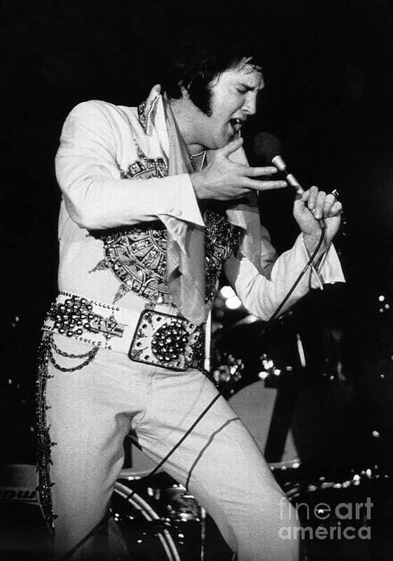 Rock Music Art Print featuring the photograph Elvis Presley In Concert #1 by Bettmann