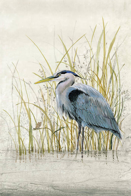 Animals Art Print featuring the painting Heron Sanctuary II #1 by Tim Otoole
