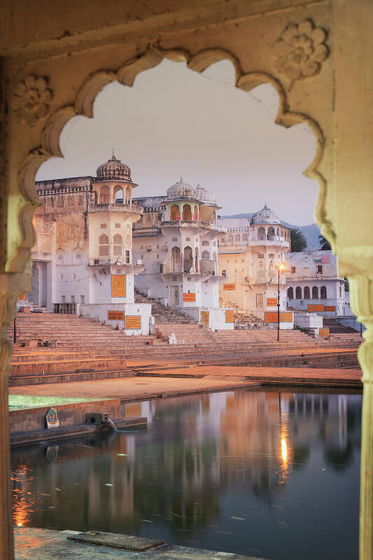 Arch Art Print featuring the photograph India, Pushkar, Bathing Ghats #1 by Michele Falzone