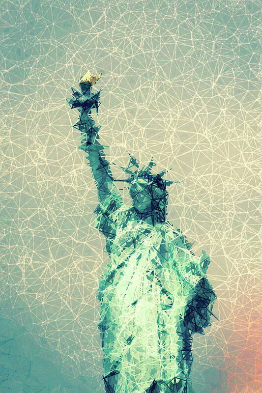 Lady Liberty Art Print featuring the digital art Lady Liberty #1 by Prince Andre Faubert
