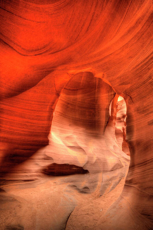 Scenics Art Print featuring the photograph Lower Antelope Canyon #1 by Alan W Cole
