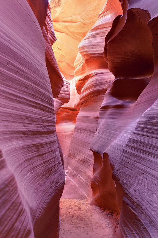 Extreme Terrain Art Print featuring the photograph Lower Antelope Canyon #1 by Fernandoah