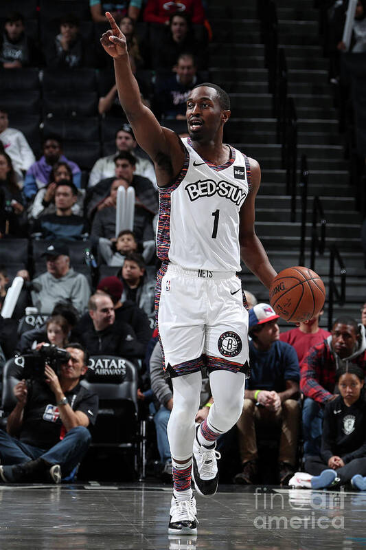 Theo Pinson Art Print featuring the photograph Miami Heat V Brooklyn Nets #1 by Nathaniel S. Butler