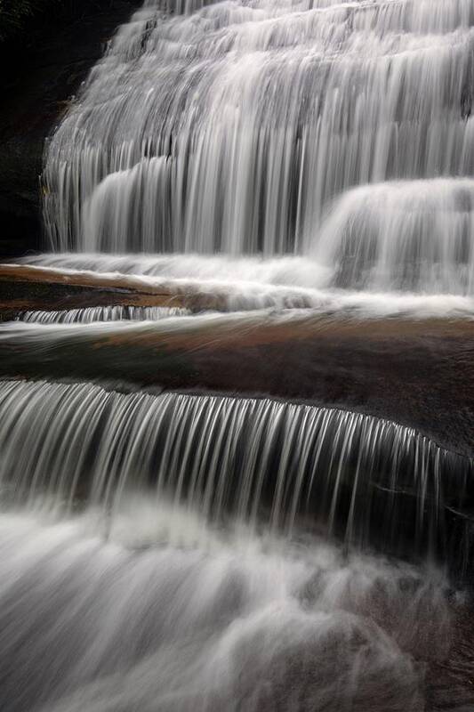 Forestabstract Art Print featuring the photograph Moody Long-exposure Water Blurs #1 by Bill Gozansky