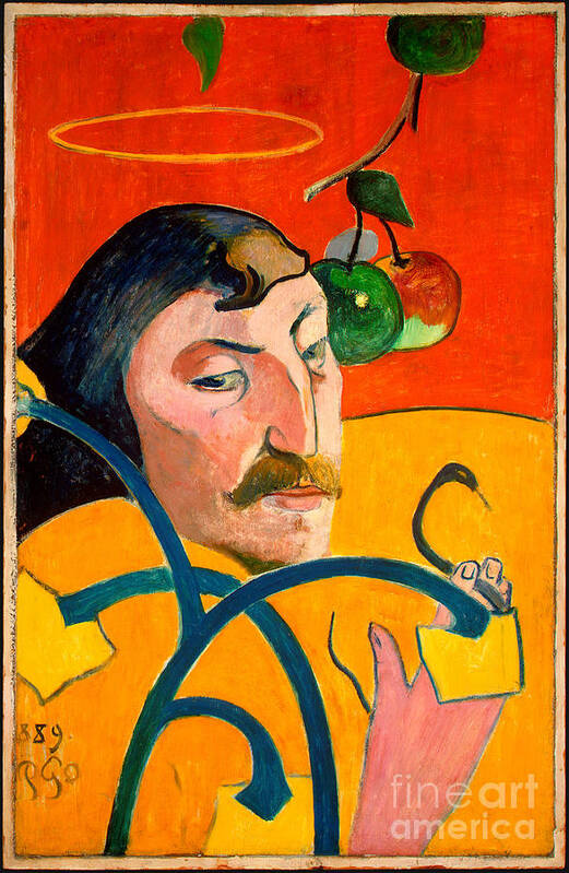 Paul Gauguin Art Print featuring the drawing Self-portrait. Artist Gauguin, Paul #1 by Heritage Images