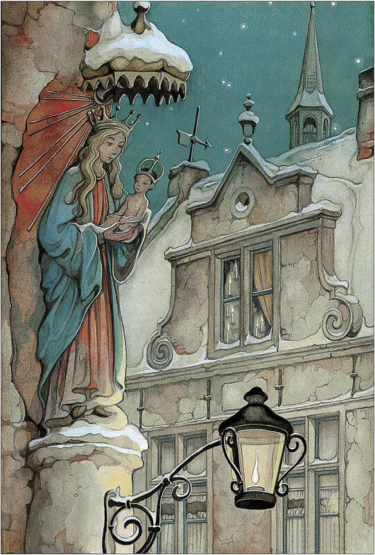 1084 Art Print featuring the painting 1084 by Anton Pieck