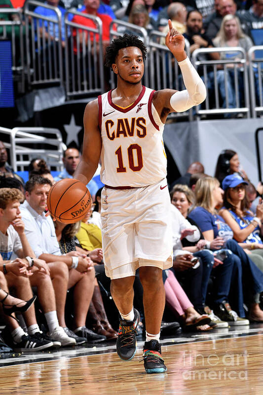 Darius Garland Art Print featuring the photograph Cleveland Cavaliers V Orlando Magic #11 by Fernando Medina