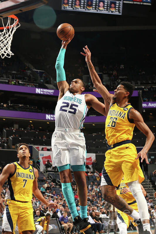 Pj Washington Art Print featuring the photograph Indiana Pacers V Charlotte Hornets by Kent Smith
