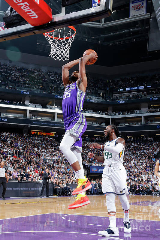 Marvin Bagley Iii Art Print featuring the photograph Utah Jazz V Sacramento Kings #13 by Rocky Widner
