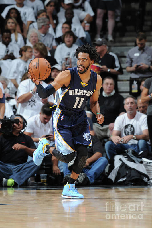 Mike Conley Art Print featuring the photograph Memphis Grizzlies V San Antonio Spurs - by Mark Sobhani