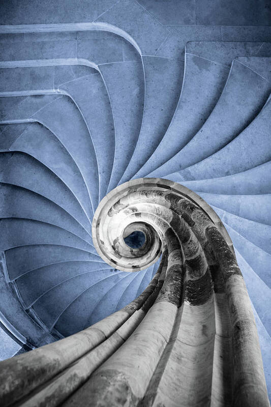 Steps Art Print featuring the photograph Ancient Spiral Staircase #2 by Philartphace