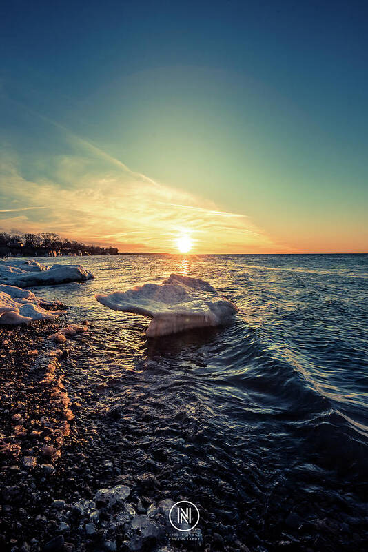Beach Art Print featuring the photograph Lake Erie Sunset #2 by Dave Niedbala