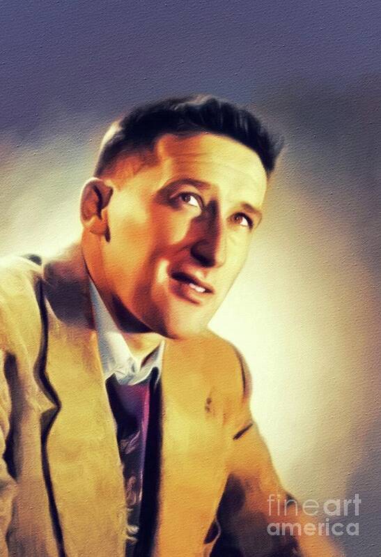 Mickey Art Print featuring the painting Mickey Spillane, Literary Legend #2 by Esoterica Art Agency