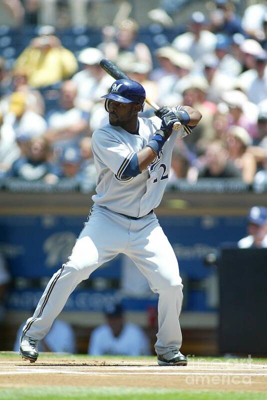 Tony Gwynn Jr. Art Print featuring the photograph Milwaukee Brewers V San Diego Padres by Rob Leiter