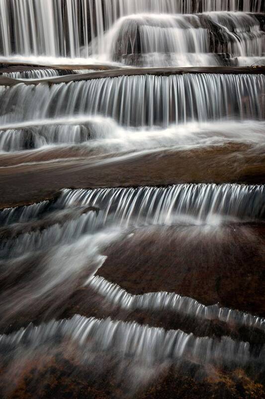 Forestabstract Art Print featuring the photograph Moody Long-exposure Water Blurs #2 by Bill Gozansky