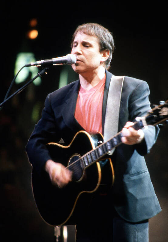 Vertical Art Print featuring the photograph Paul Simon In Concert #2 by Mediapunch